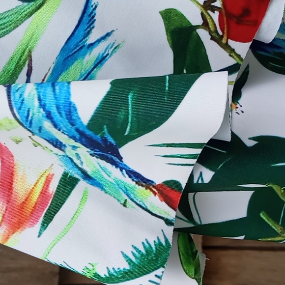 COPY - Swimsuit off one shoulder tropical - Picture 4 of 6